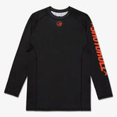 BJJ NoGI Shoyoroll Ember Competitor Rash Guard LS Black